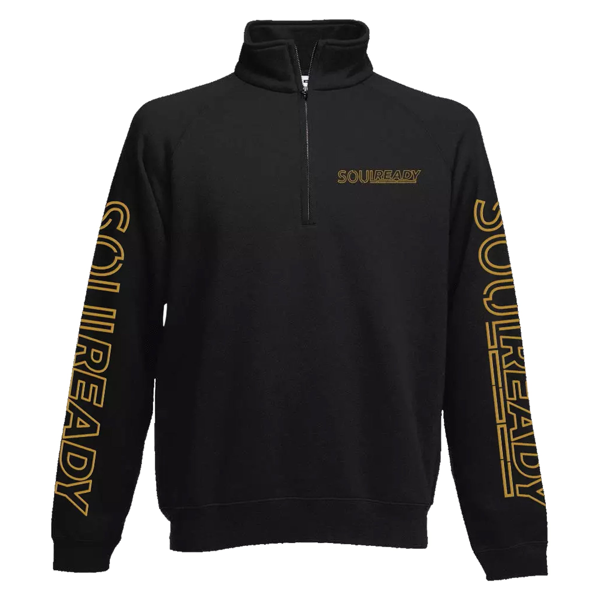 SoulReady Premium Unisex Embroidered Logo Quarter Zip Pattern Sweater