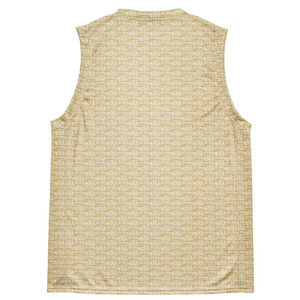 SoulReady 'Knowledge Is Power' Gold Edition Unisex All-Over Print Pattern Basketball Jersey