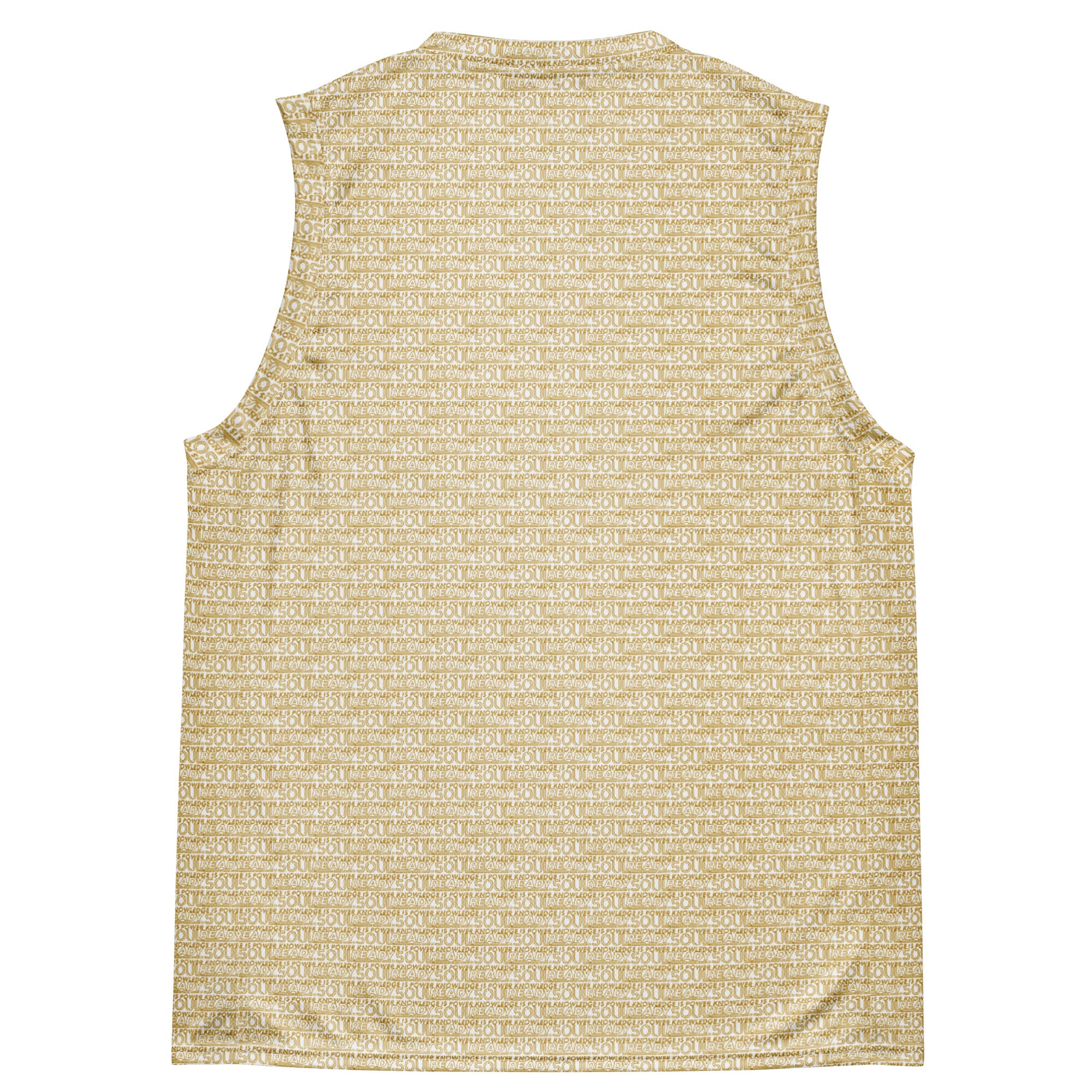 SoulReady 'Knowledge Is Power' Gold Edition Unisex All-Over Print Pattern Basketball Jersey