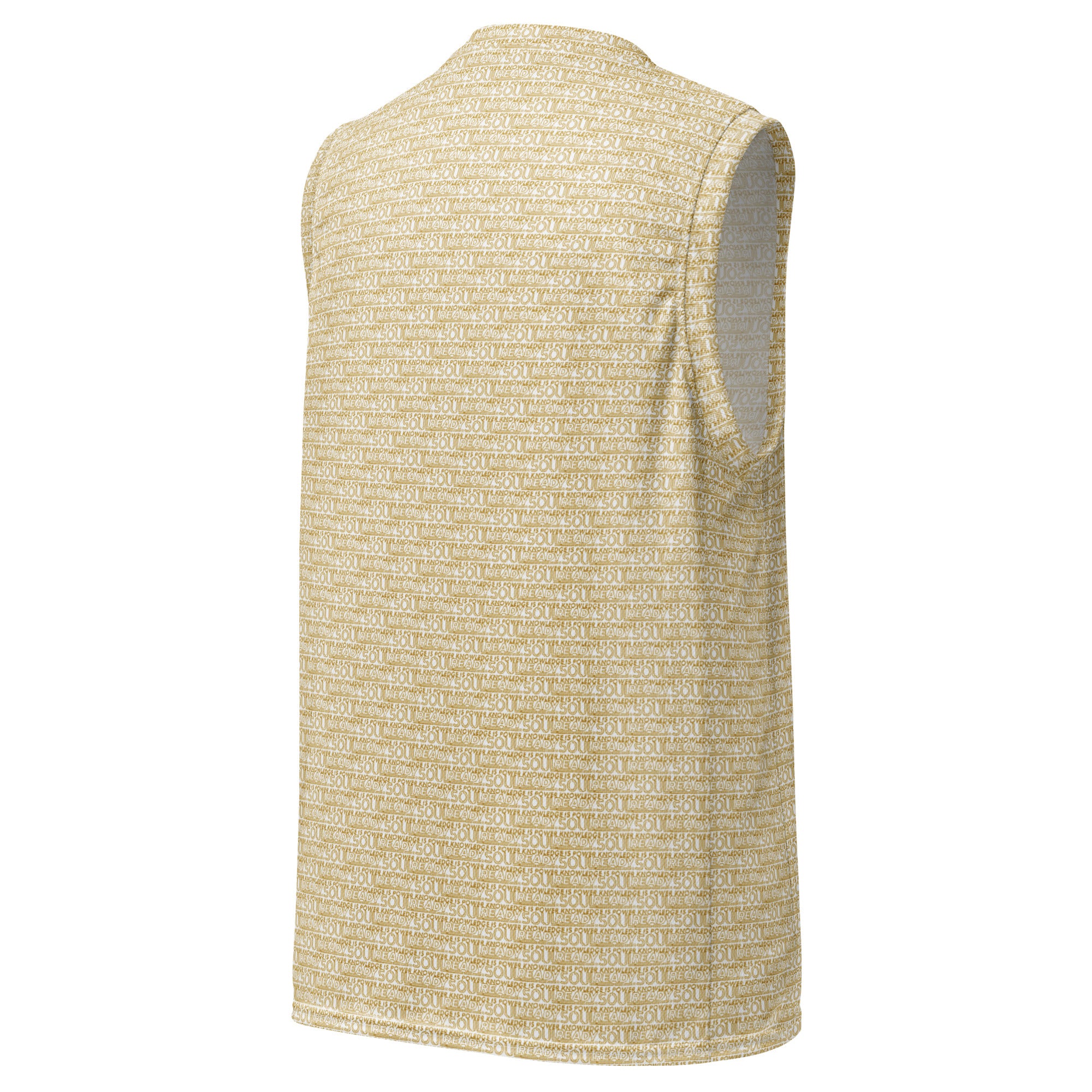SoulReady 'Knowledge Is Power' Gold Edition Unisex All-Over Print Pattern Basketball Jersey