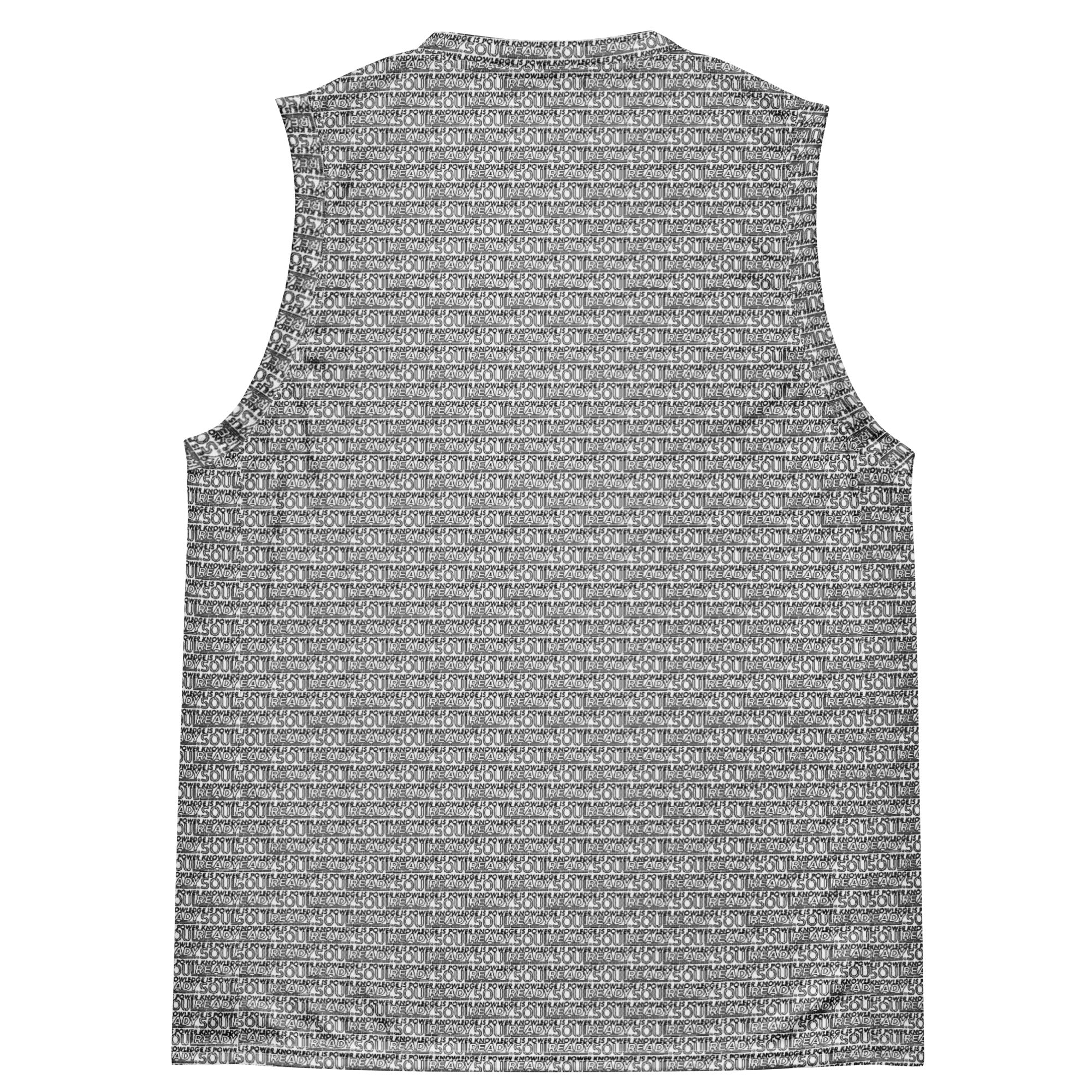SoulReady Knowledge Is Power Black Edition All-Over Print Unisex Pattern Basketball Jersey