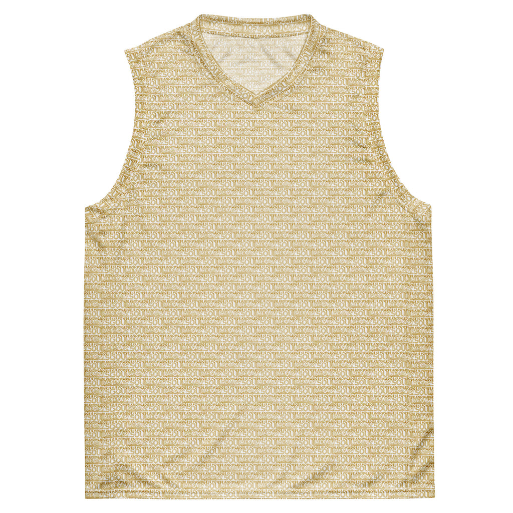 SoulReady 'Knowledge Is Power' Gold Edition Unisex All-Over Print Pattern Basketball Jersey