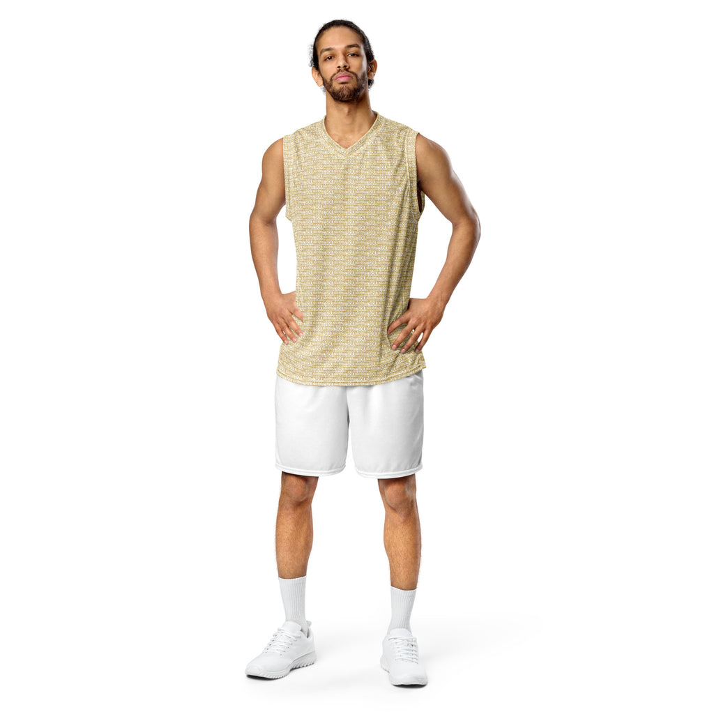 SoulReady 'Knowledge Is Power' Gold Edition Unisex All-Over Print Pattern Basketball Jersey