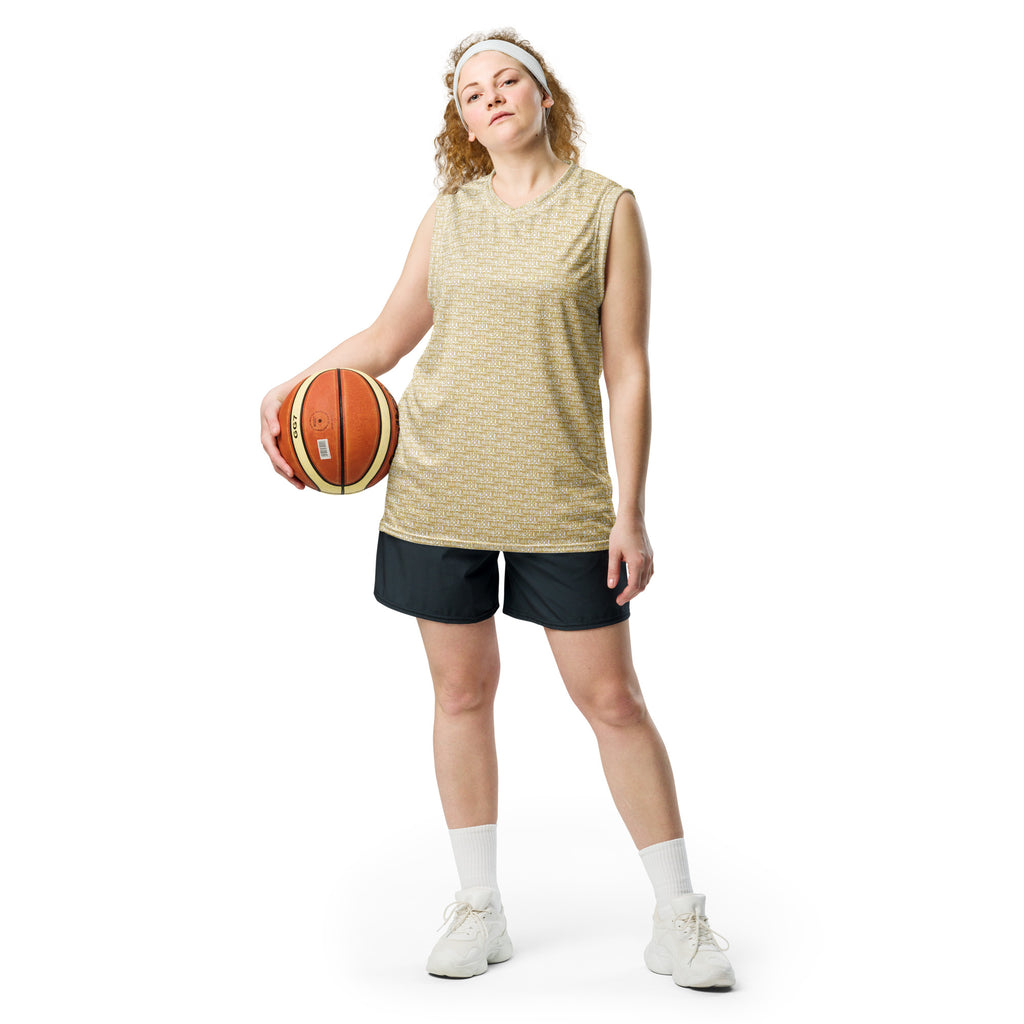 SoulReady 'Knowledge Is Power' Gold Edition Unisex All-Over Print Pattern Basketball Jersey