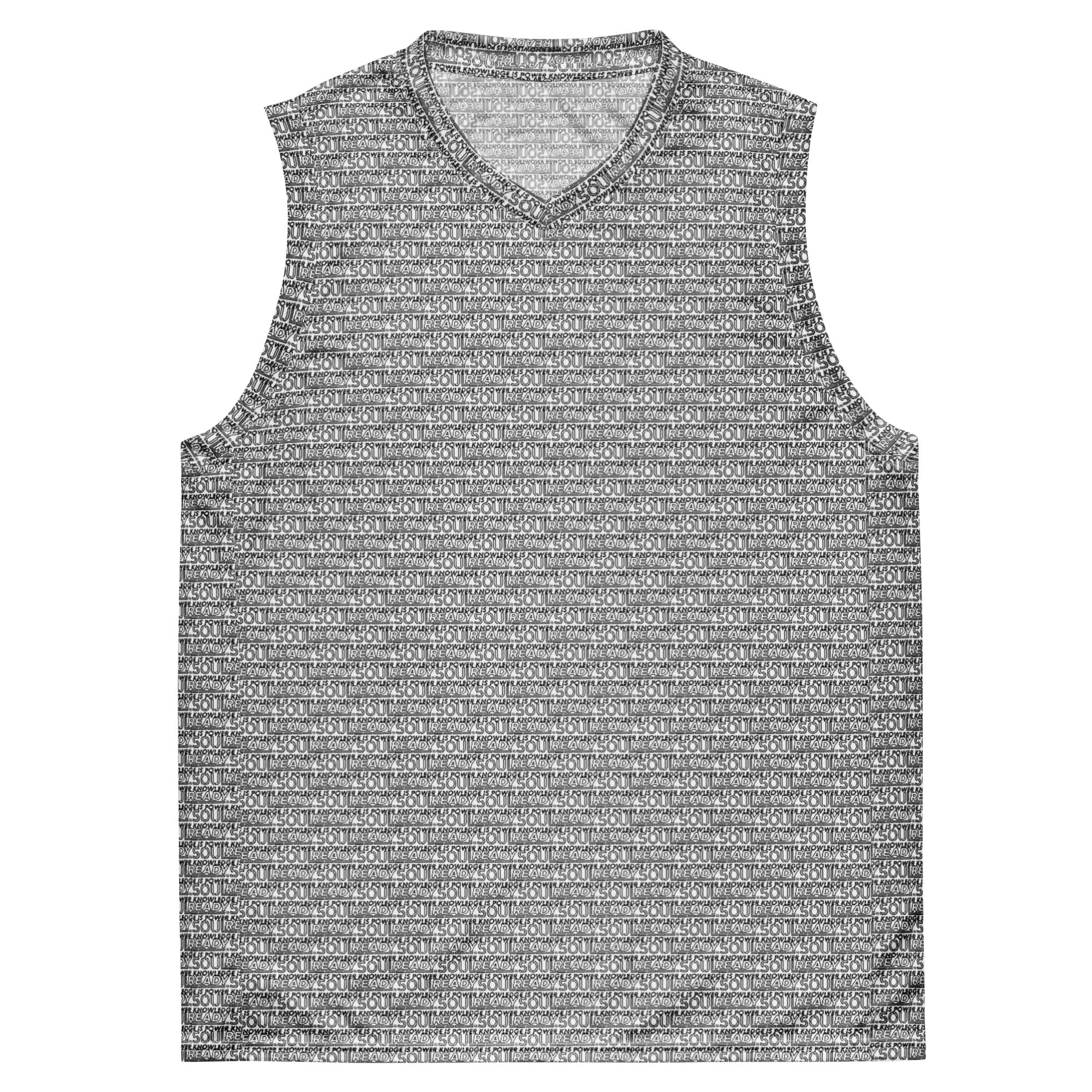 SoulReady Knowledge Is Power Black Edition All-Over Print Unisex Pattern Basketball Jersey